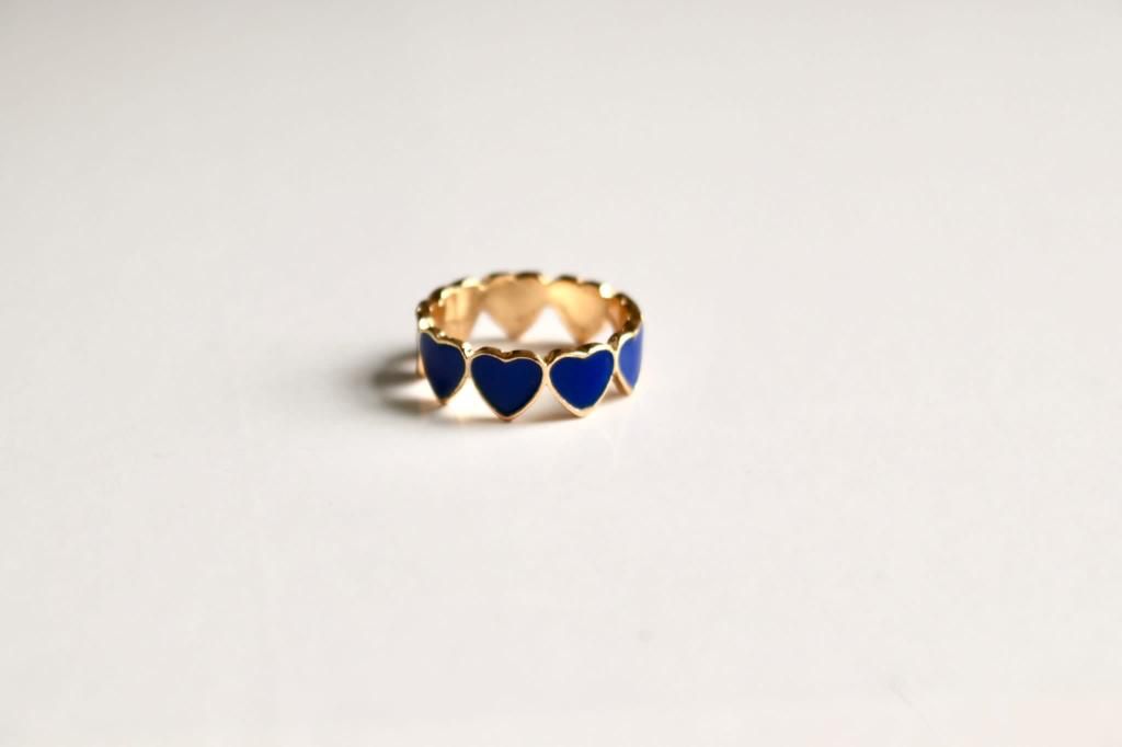 Blue heart Ring