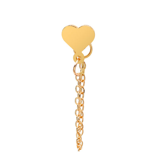 Hanging Heart Chain Earrings