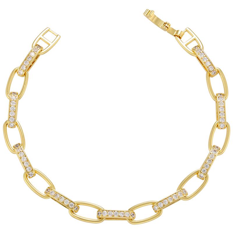 Chain Gold Diamond Bracelet