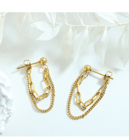 Double Chain Link Earrings