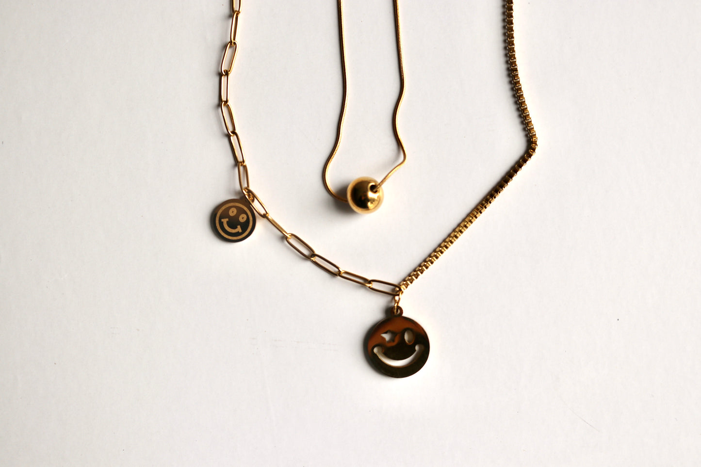 Layered Smiley Necklace