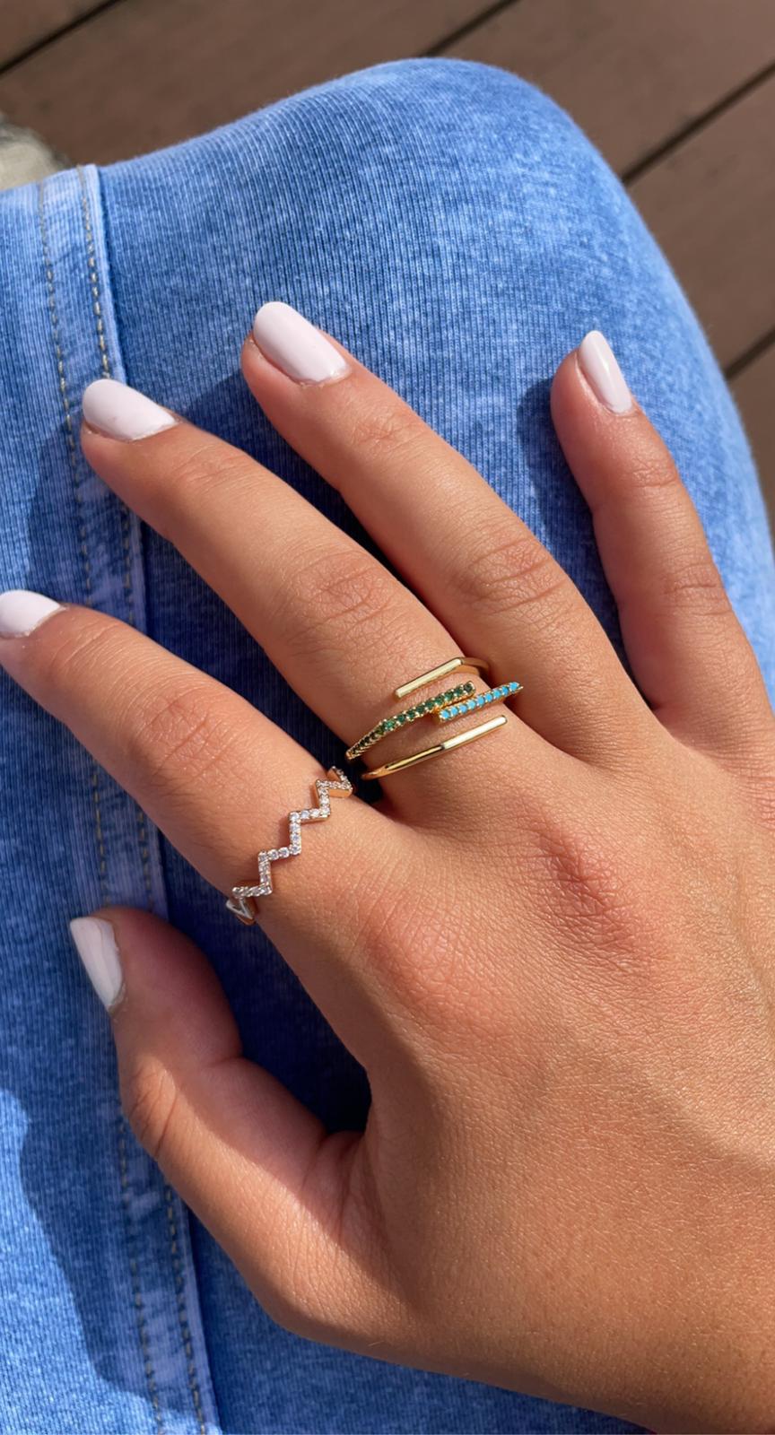 Emerald Stackable Ring