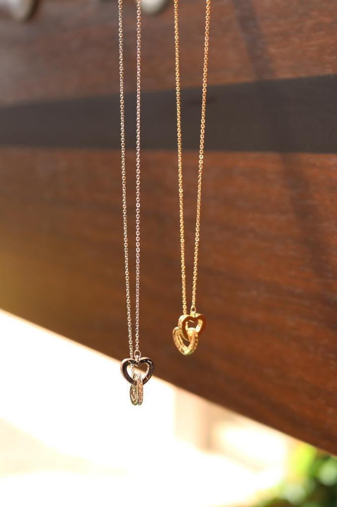 Double Heart Necklace